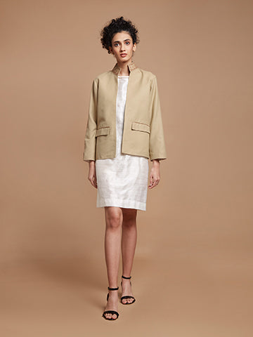 Structured collared jacket