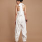 White halter neck jumpsuit