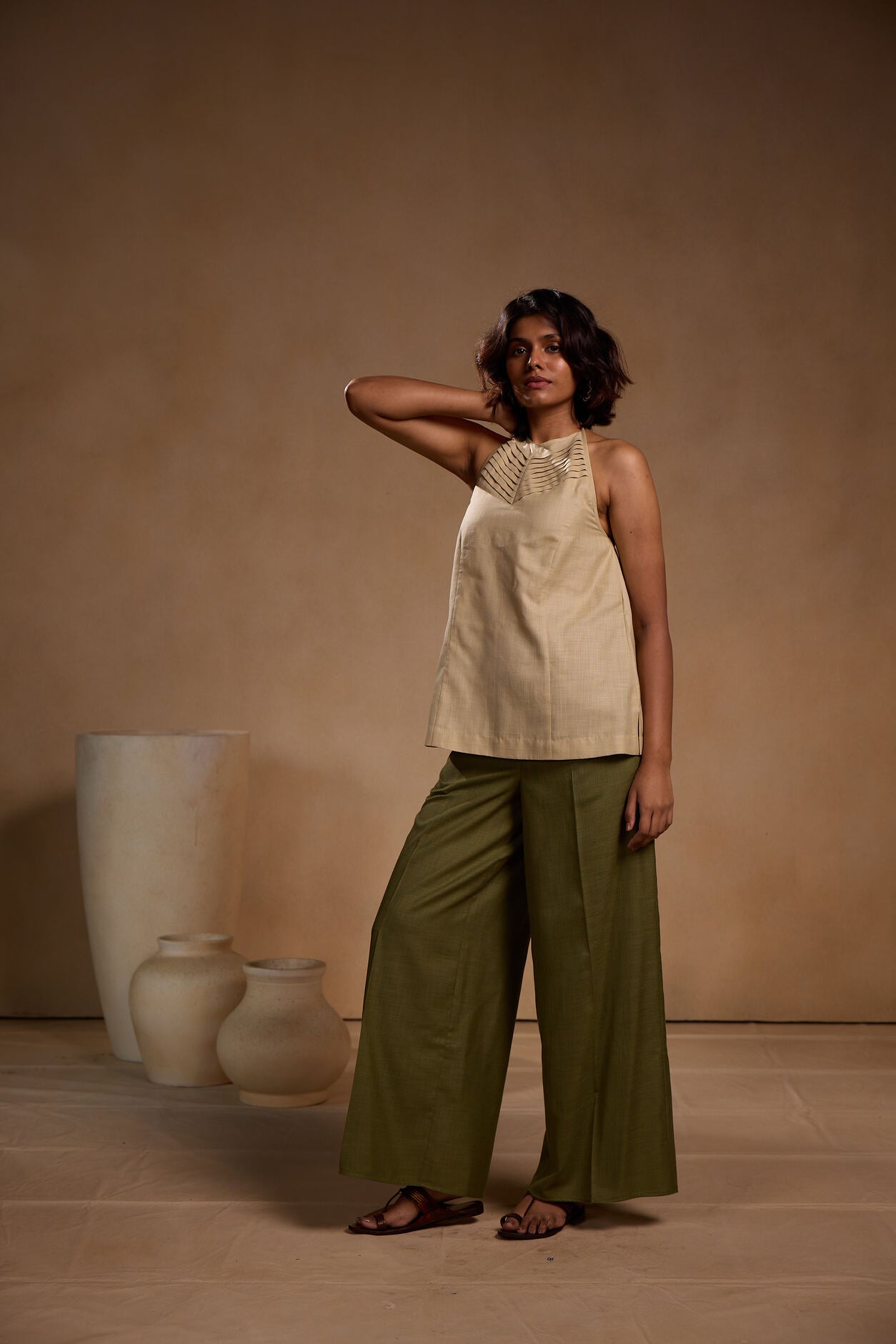 Cord set Halter top with Pant Set