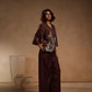 Painted Brown crossover top