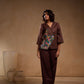 Painted Brown crossover top
