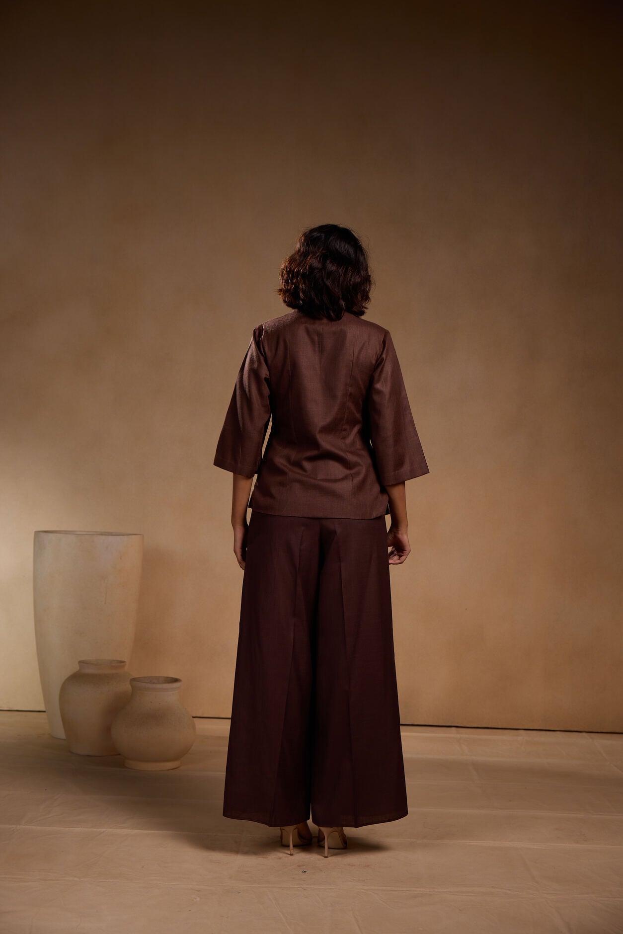 Painted Brown crossover top