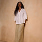 Pleated White sleeves top