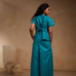Short pleated sleeve jacket