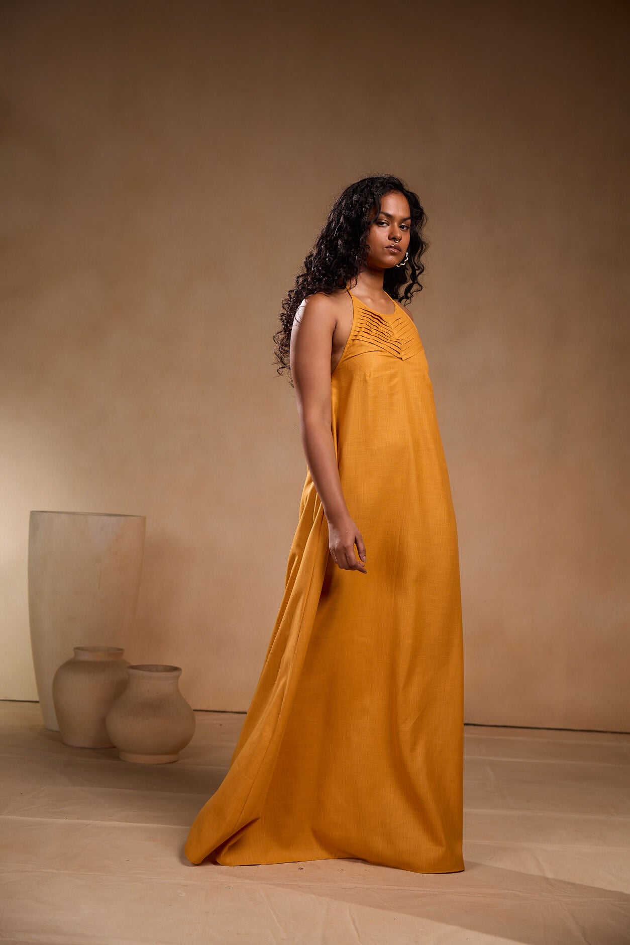 Halter Yellow dress