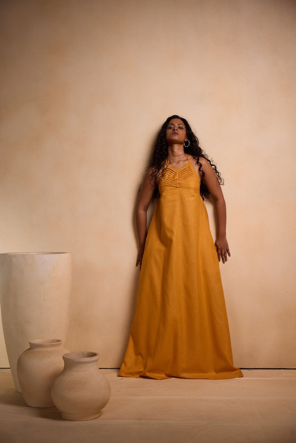 Halter Yellow dress
