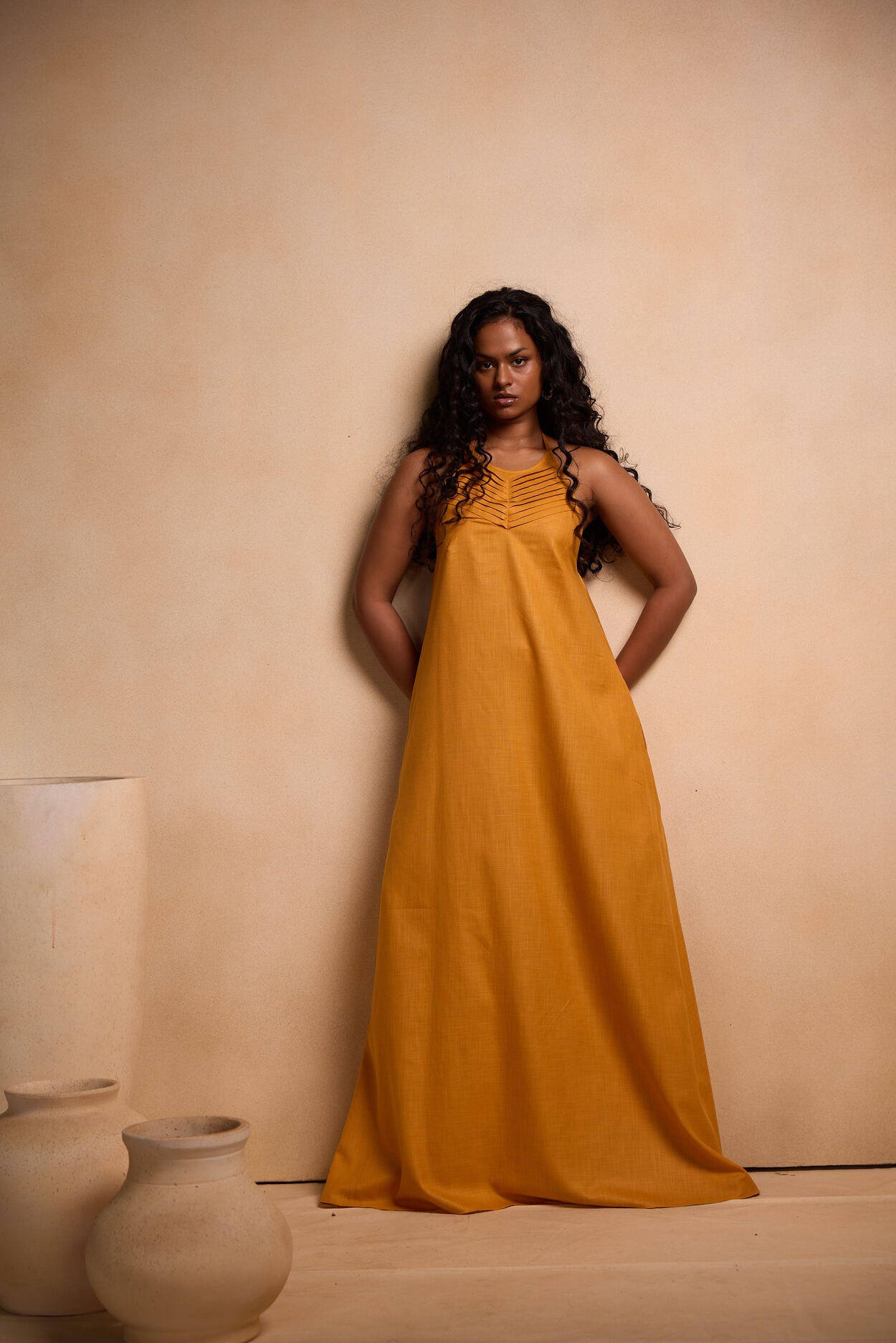 Halter Yellow dress