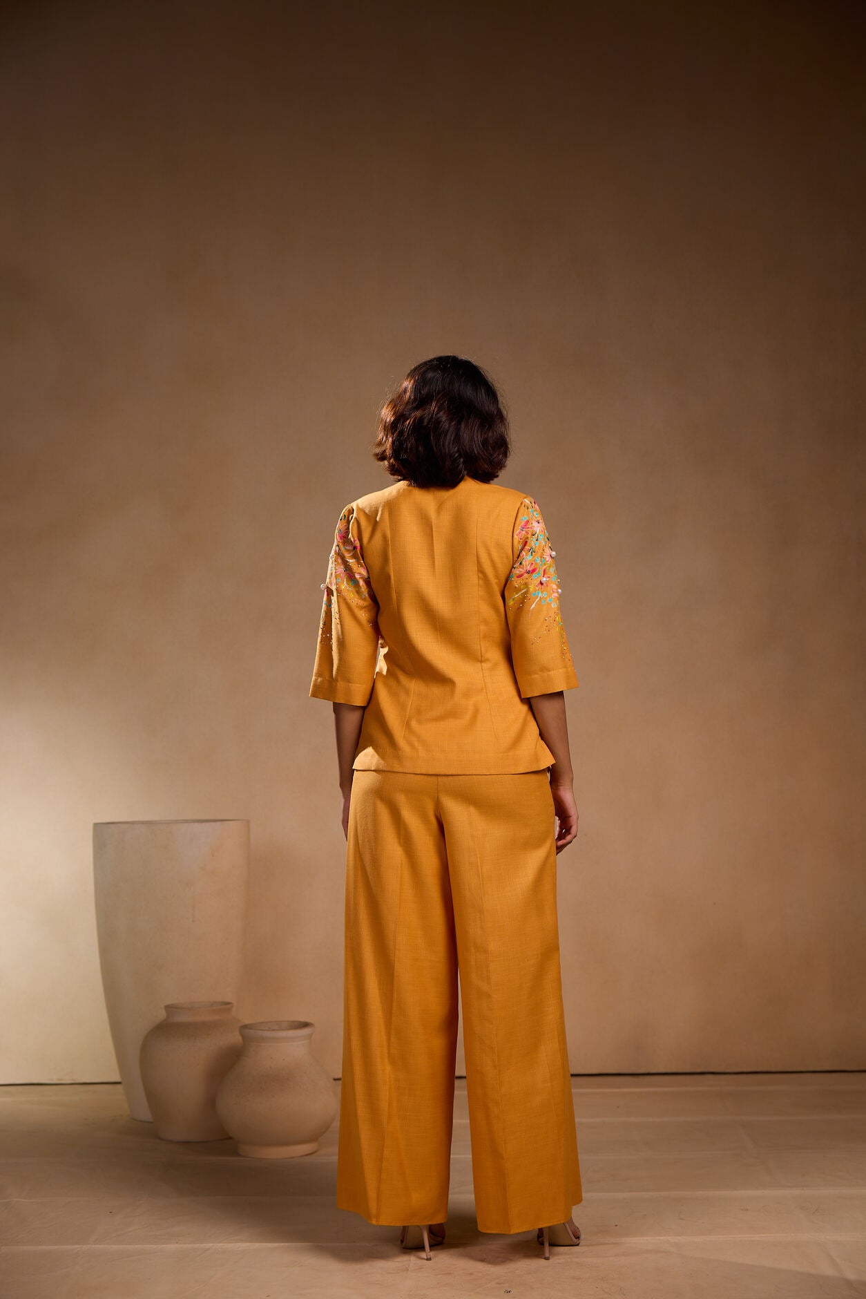 Painted sleeves top with Pant Set
