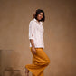 Shirt with pleated vest with Pant Set
