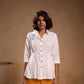 Shirt with pleated vest with Pant Set