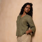 Cord Set - Pleated sleeves top with Pant Set