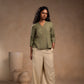 Cord Set - Pleated sleeves top with Pant Set