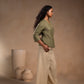 Cord Set - Pleated sleeves top with Pant Set