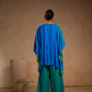 Silk mid-kaftan with big pearl