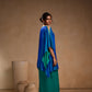 Silk mid-kaftan with big pearl and pant