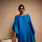 Silk mid-kaftan with big pearl