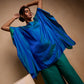 Silk mid-kaftan with big pearl and pant