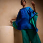 Silk mid-kaftan with big pearl and pant