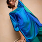 Silk mid-kaftan with big pearl