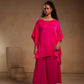 Silk mid-kaftan with big pearl