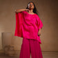 Silk mid-kaftan with big pearl