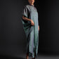 Embroidered linen full length kaftan