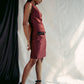 Maroon tweed dress