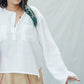 White cotton short kurta