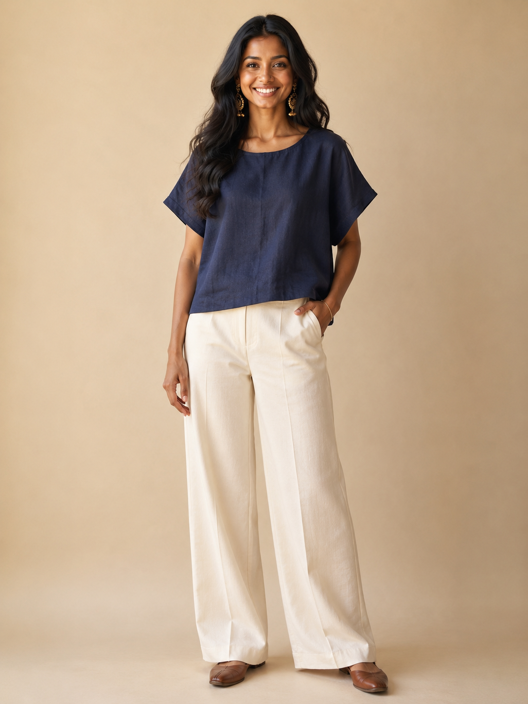 Navy Blue Kimono top
