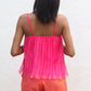 Candy pink pleated top