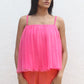 Candy pink pleated top