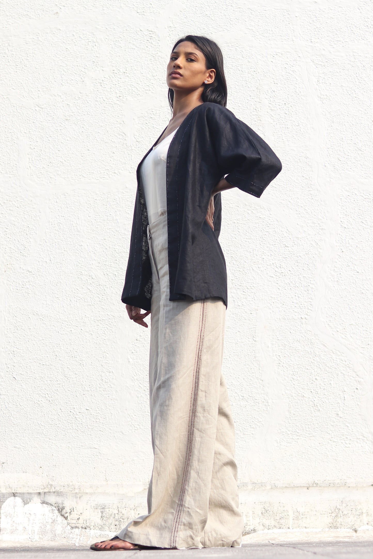 Linen kimono jacket