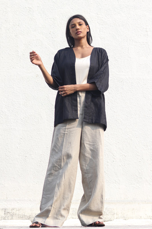 Linen kimono jacket