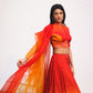 Raw Silk Ombre Lehenga Choli  Set