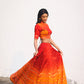 Raw Silk Ombre Lehenga Choli  Set