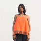 Orange pleated top