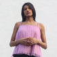 Mauve pleated top