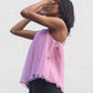 Mauve pleated top