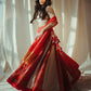 Red Lehenga with Jute Embroidery