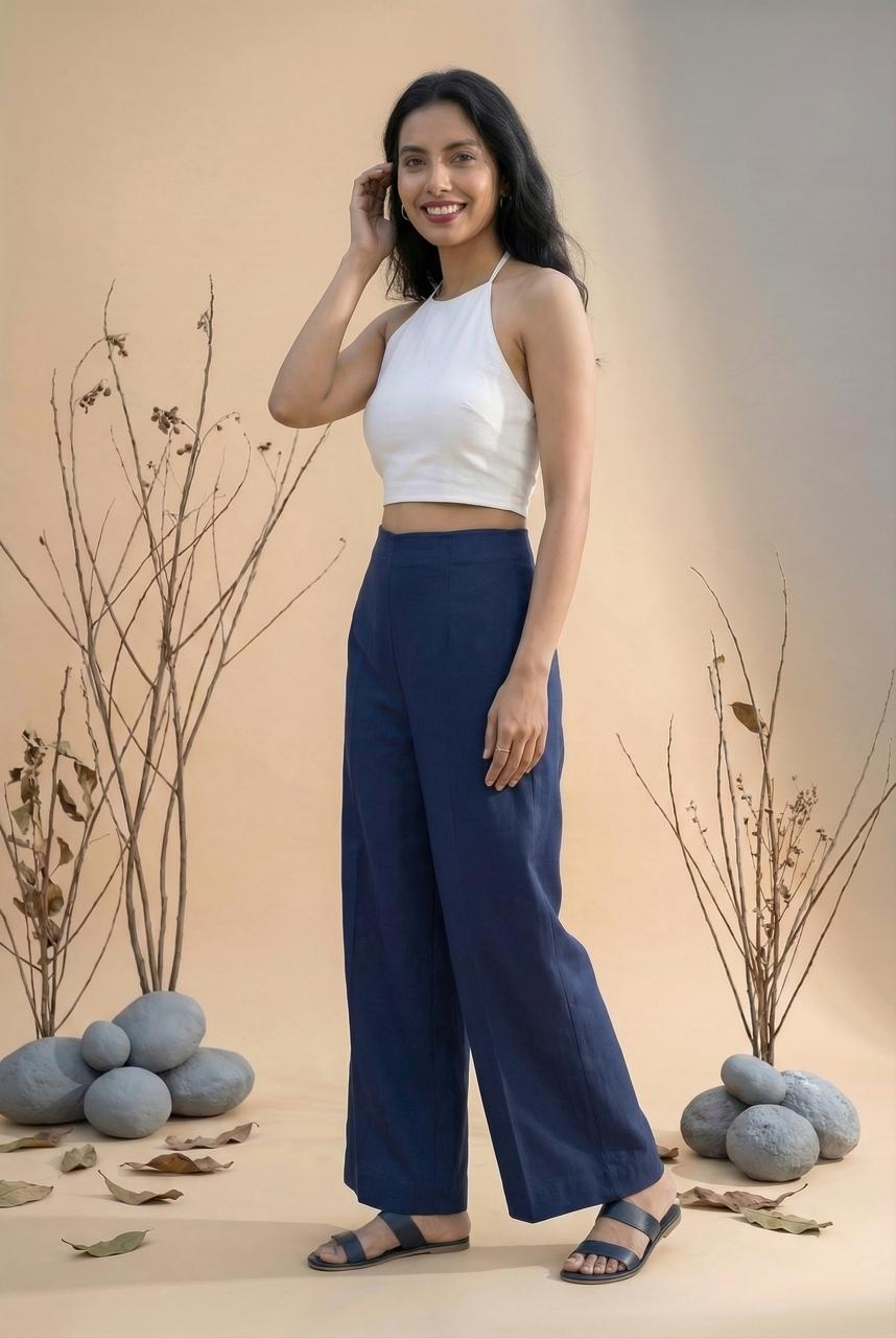 Navy Blue Straight pants