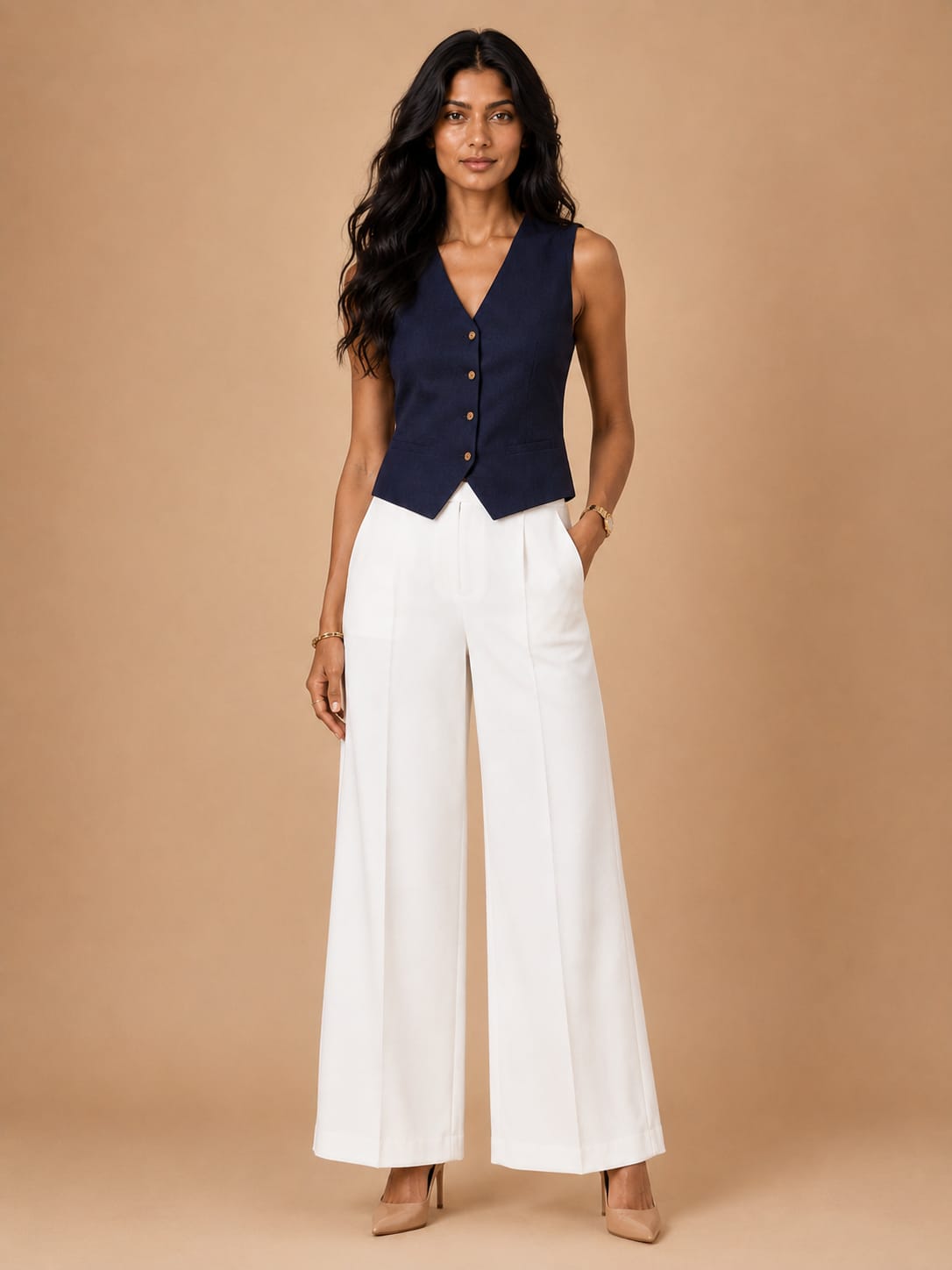 Navy Blue Structured vest