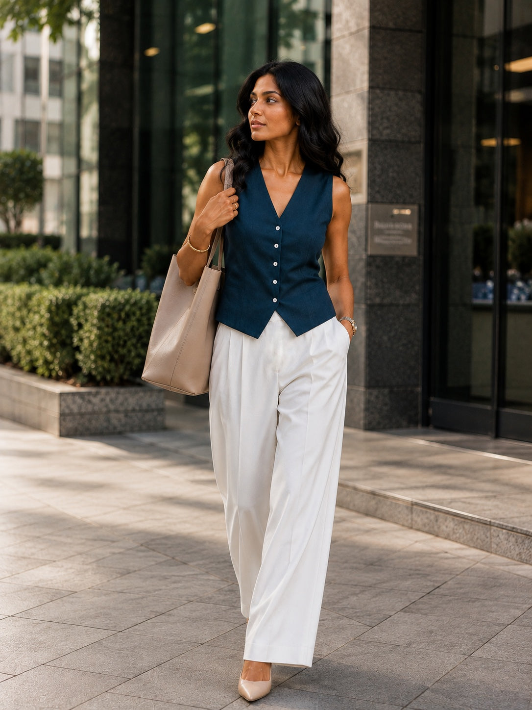 Teal Blue Structured vest