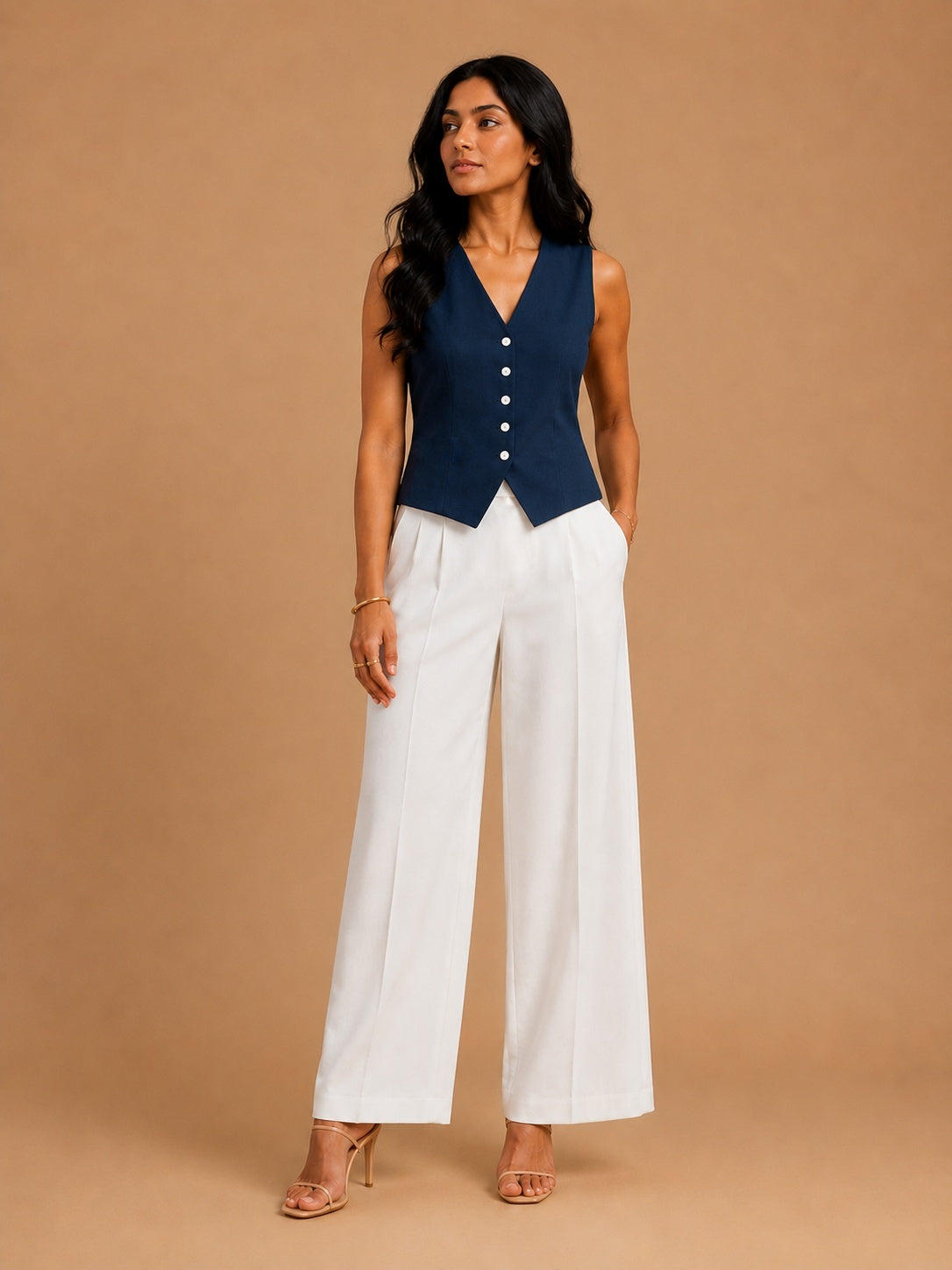 Teal Blue Structured vest