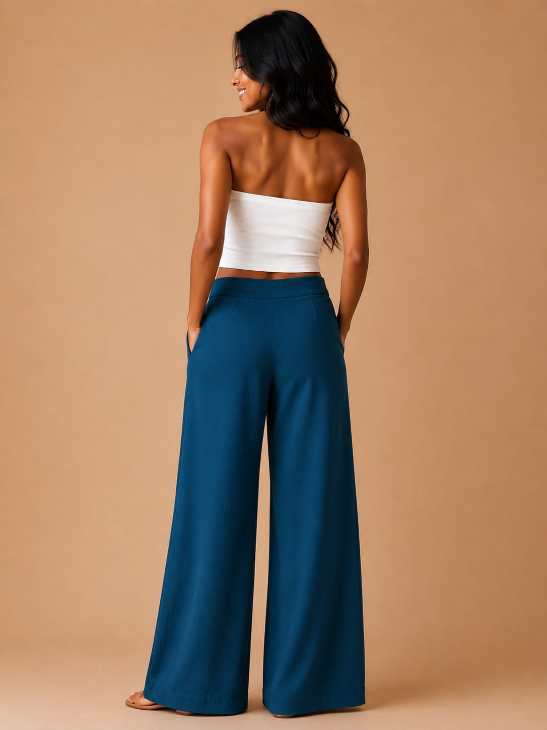 Teal Blue Straight pants