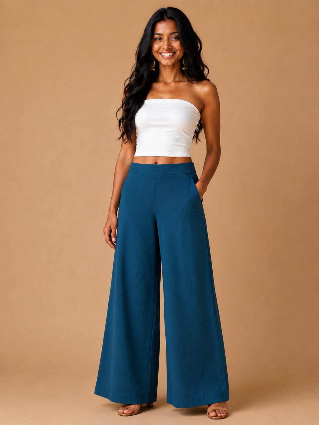 Teal Blue Straight pants