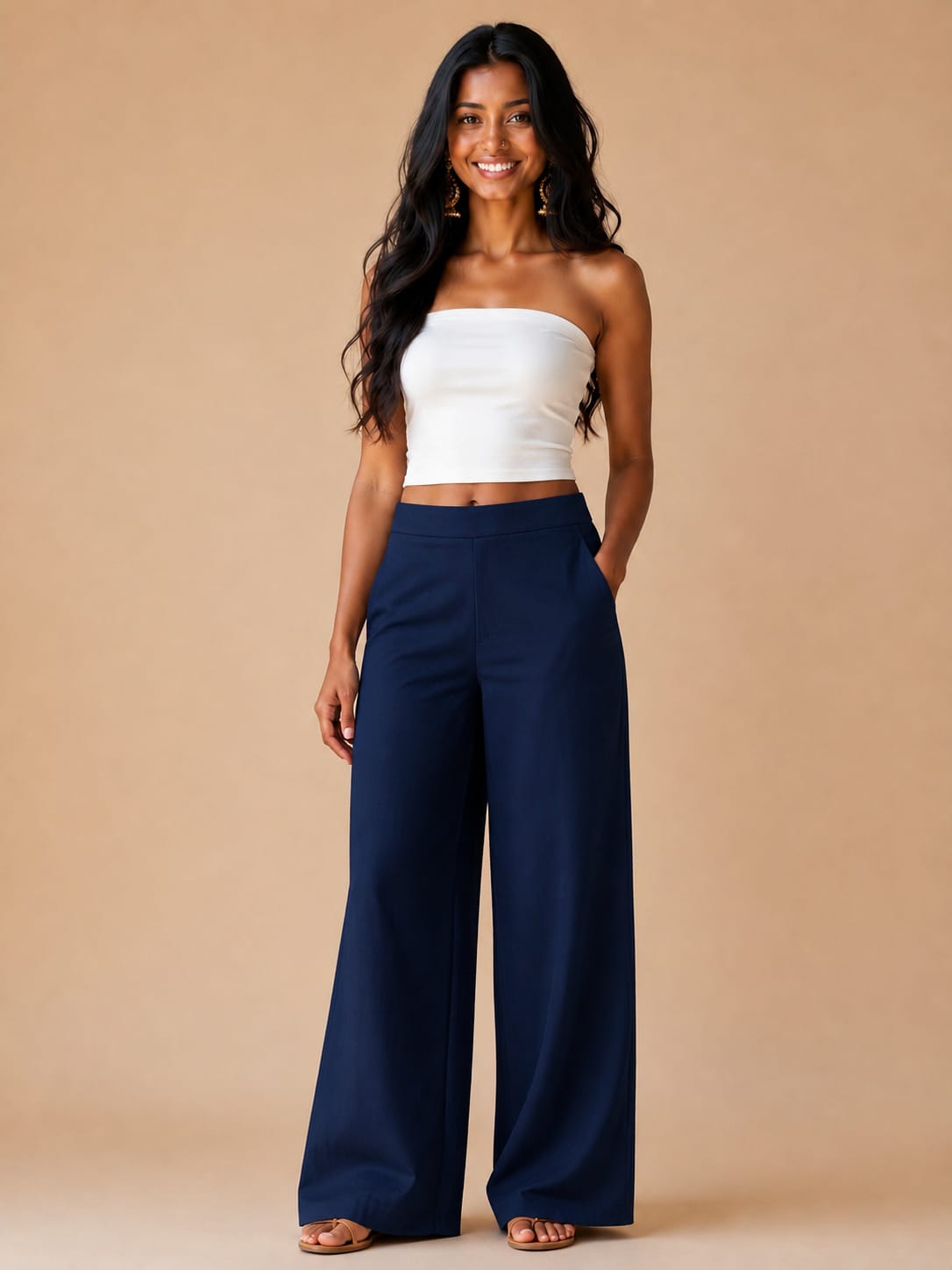 Navy Blue Straight pants