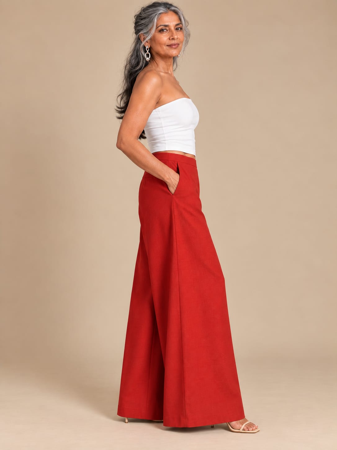 Red Silk Pants