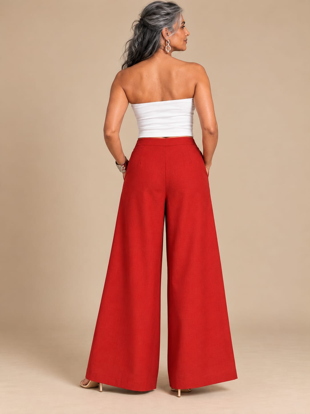 Red Silk Pants