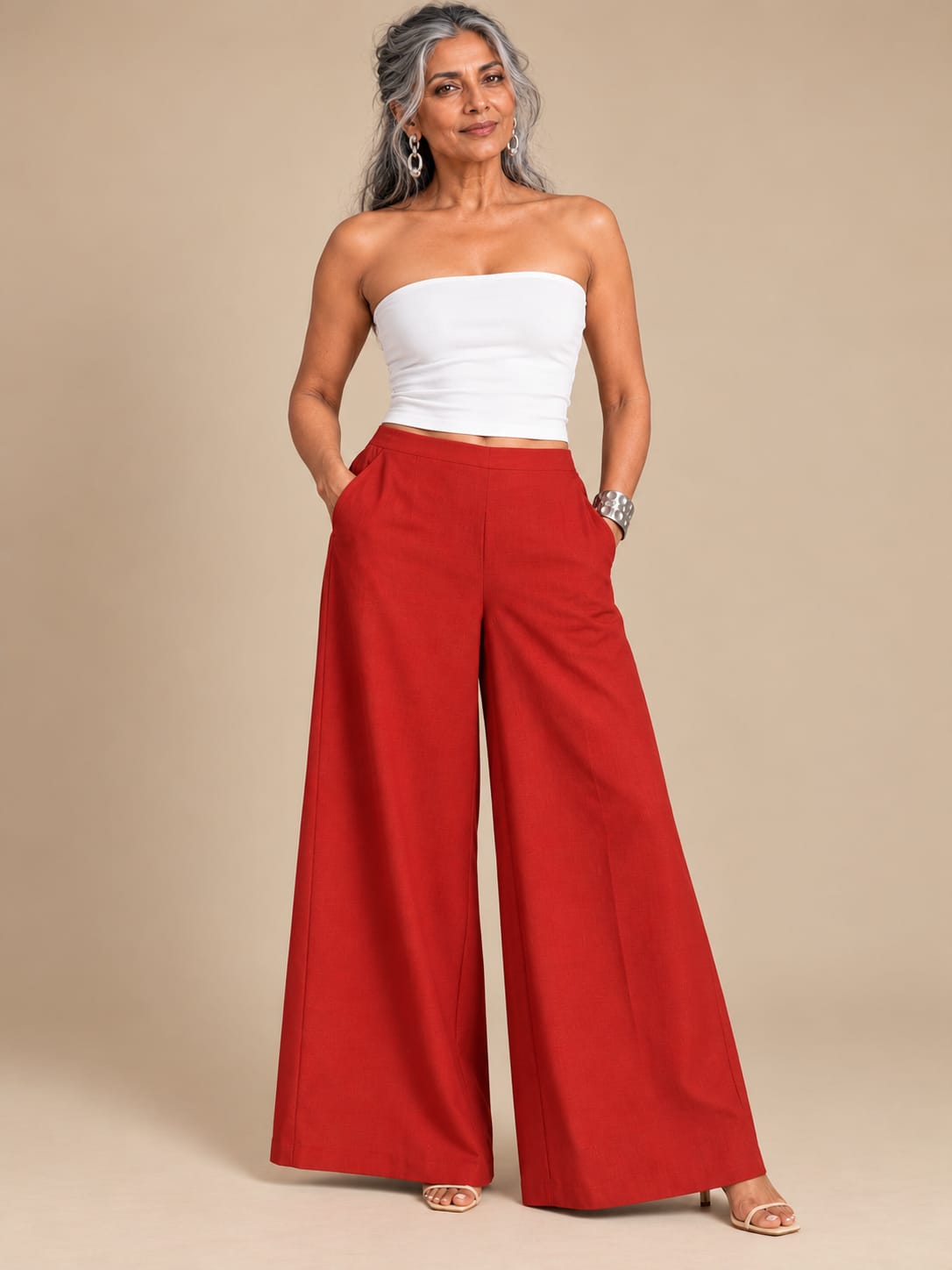 Red Silk Pants