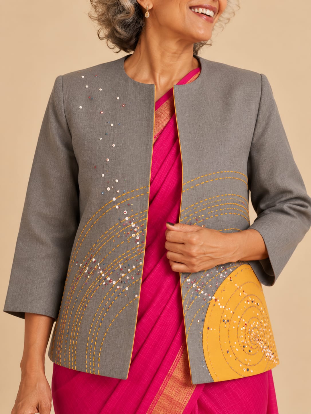 Grey and Yellow Reversible jacket